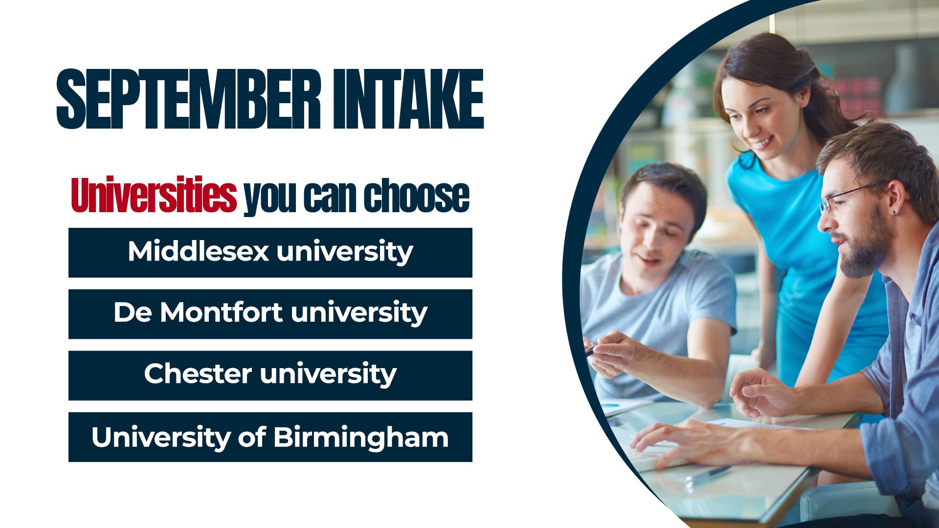 Upcoming intakes in UK 